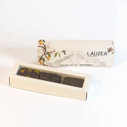 [CARRE3CHO] ÉCRIN 3 CHOCOLATS (ou 5 petites découpes)